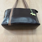 Radley brown leather shoulder bag with floral detail