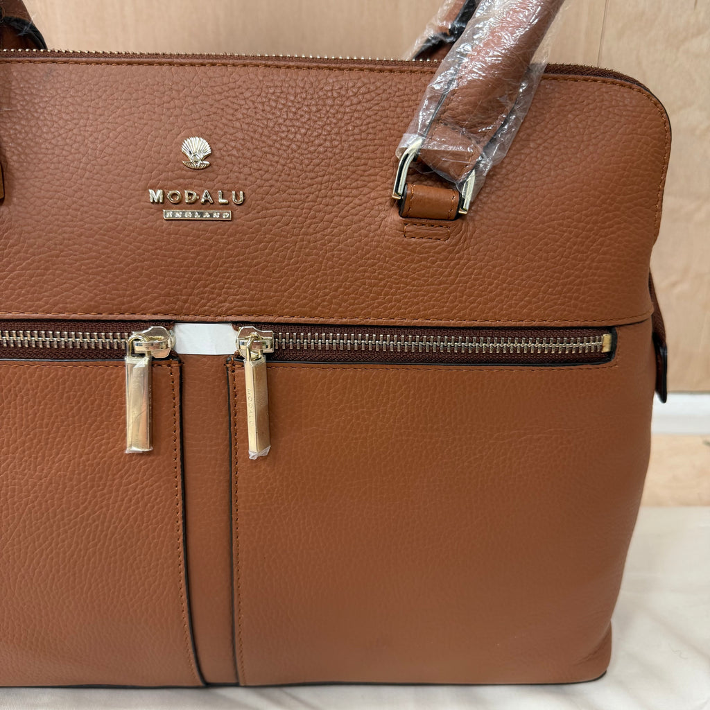 Modalu tan leather pippa handbag with dustbag