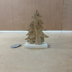 Festive wooden penguin christmas decoration