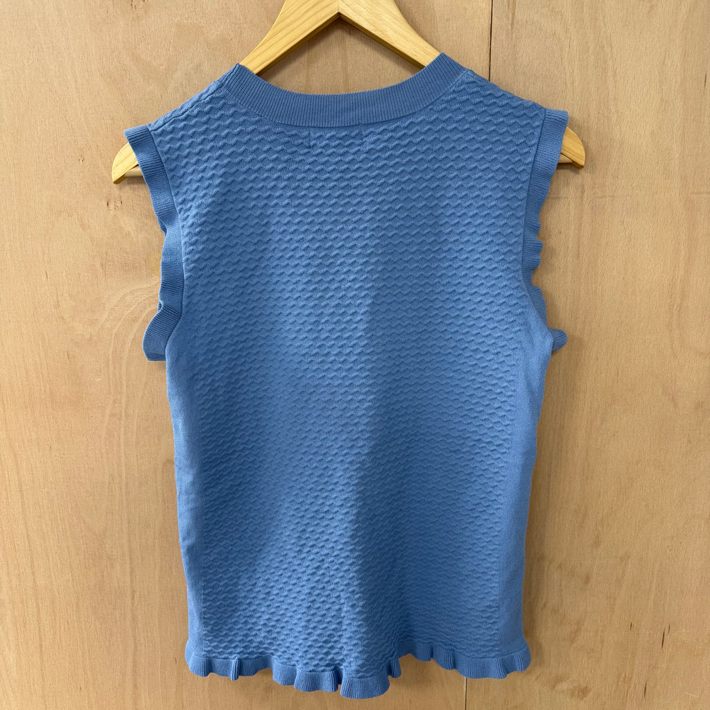 Per una blue knitted top vest size 12 brand new