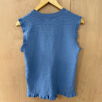 Per una blue knitted top vest size 12 brand new
