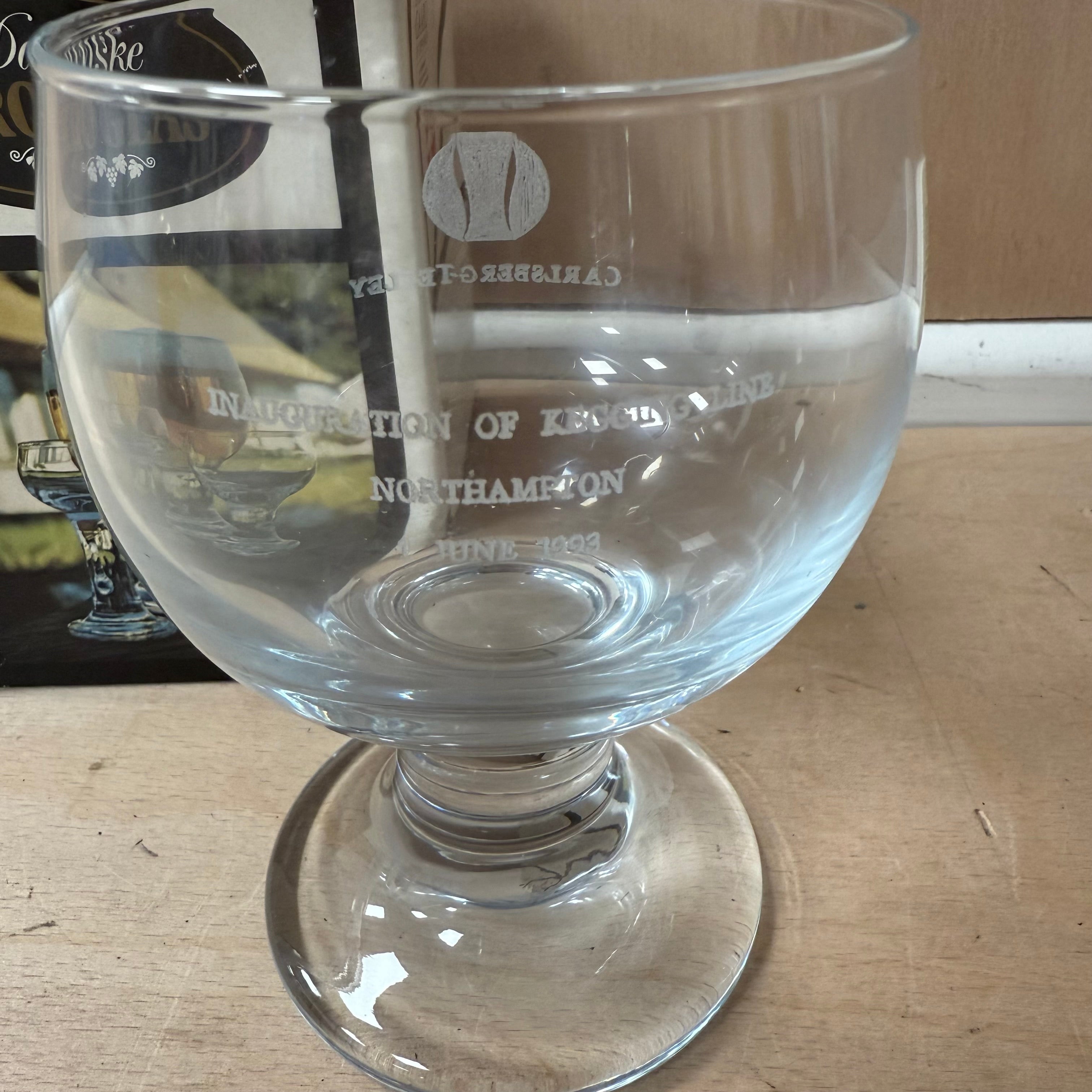 Holme gaard of copenhagen glass vintage glass goblet boxed