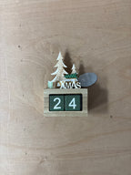 Festive wooden christmas countdown calendar