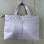 Radley vintage rare pink leather lattice design handbag