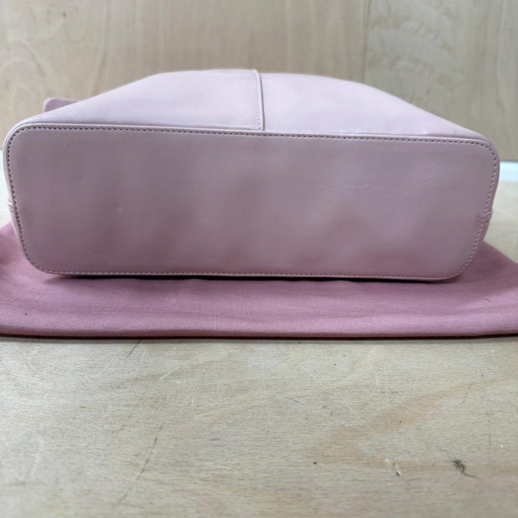 Radley vintage rare pink leather lattice design handbag