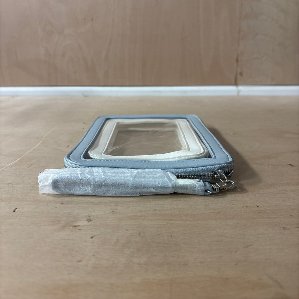 Stackers blue and ice white clear pouch set