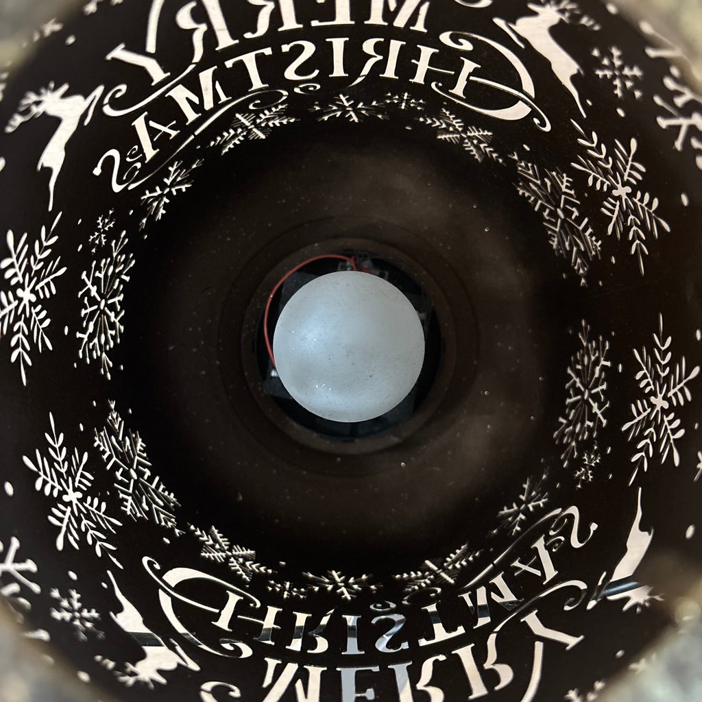 Festive merry christmas gold lantern