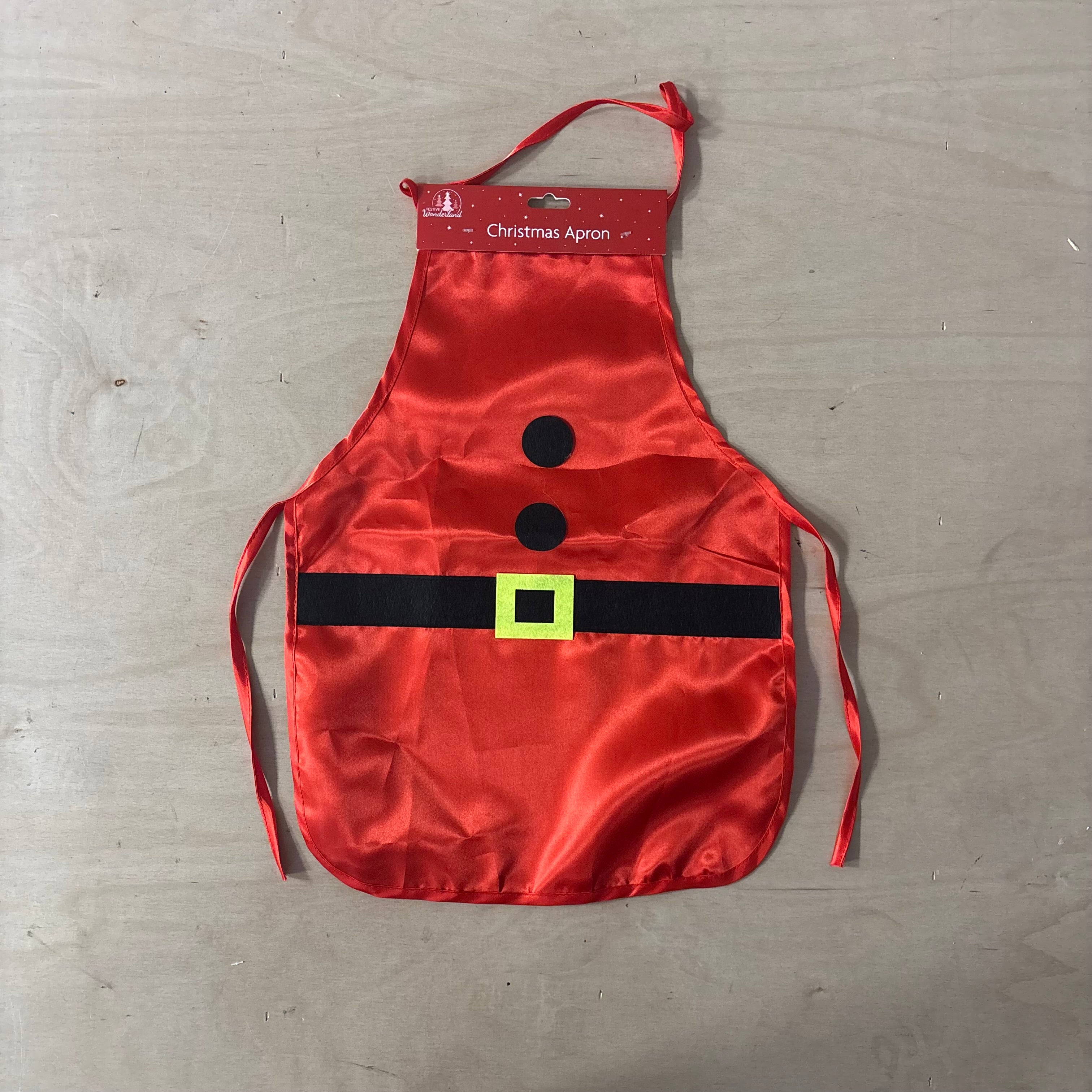 Festive kids wonderland christmas apron santa