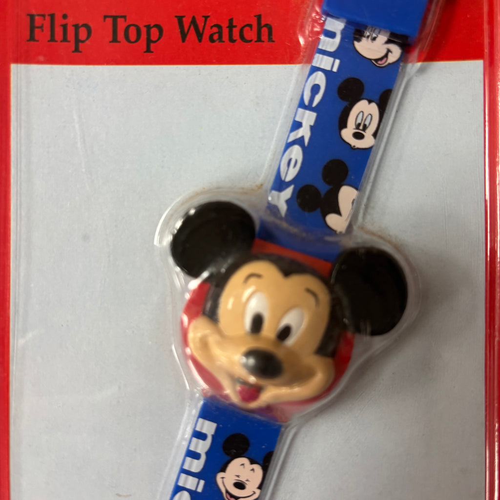 Disney mickey kids flip top watch vintage