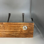 Hooks with wooden base