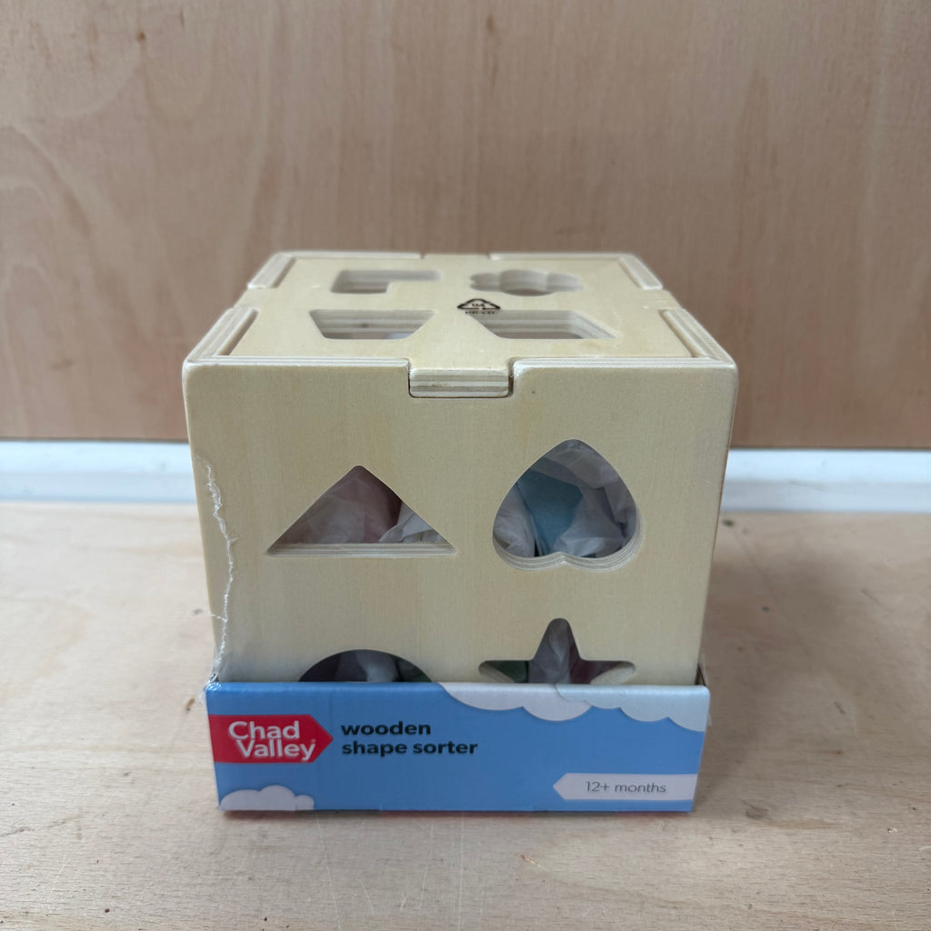 Chad valley wooden shape sorter new