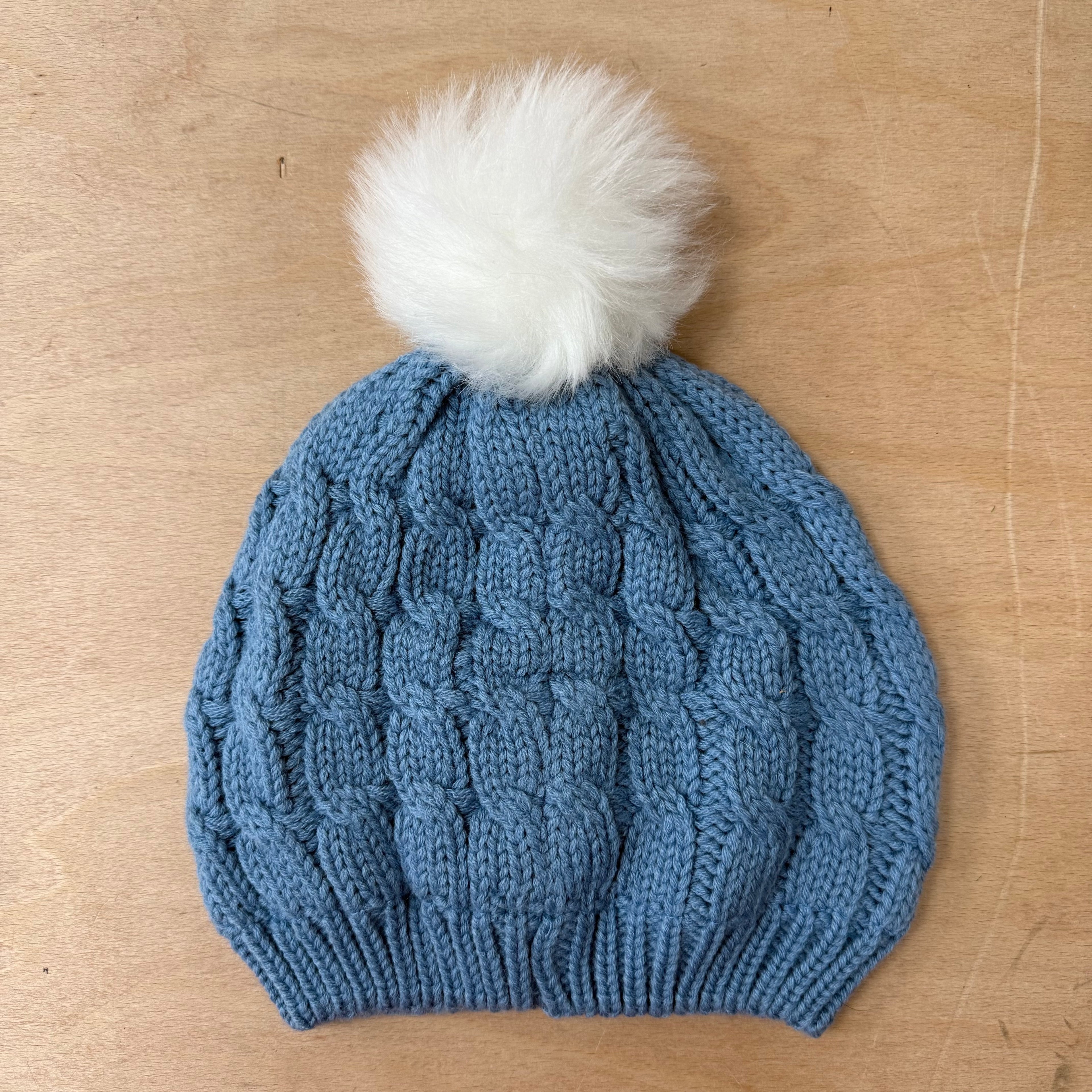 Craghoppers blue cable knit beanie