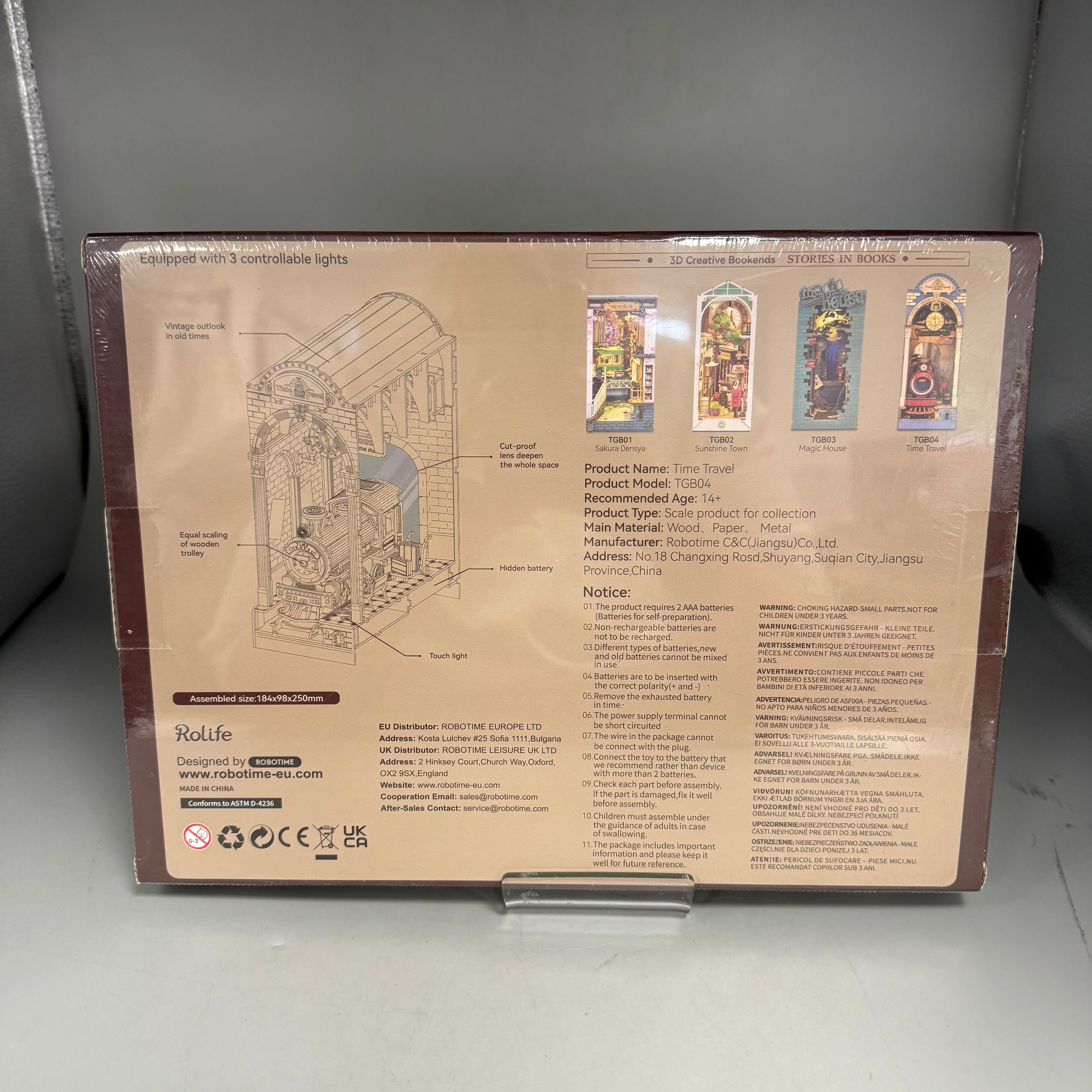 Rolife 3D creative bookends time travel