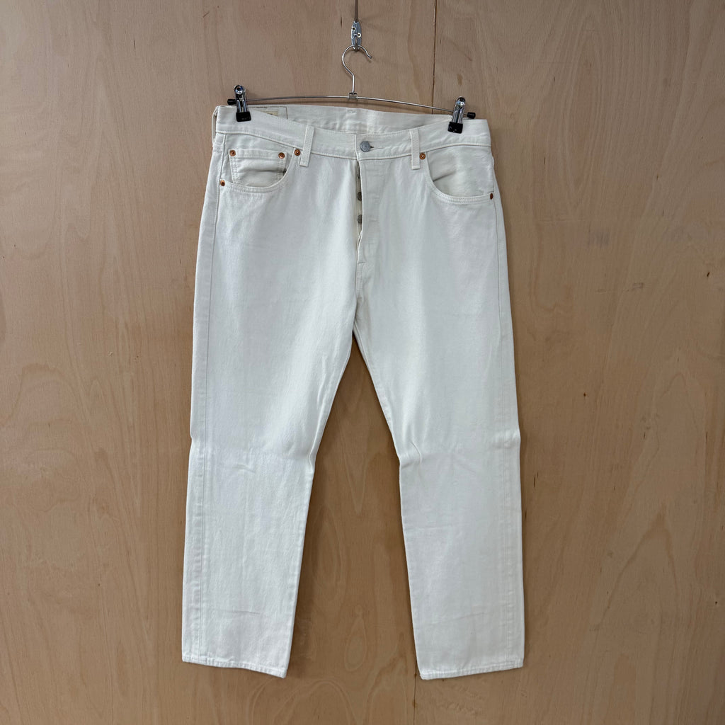 Levi's 501 jeans 5 button white denim