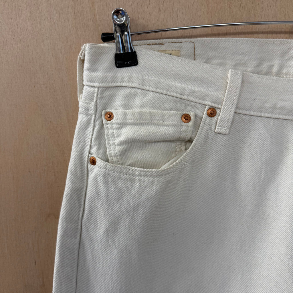 Levi's 501 jeans 5 button white denim