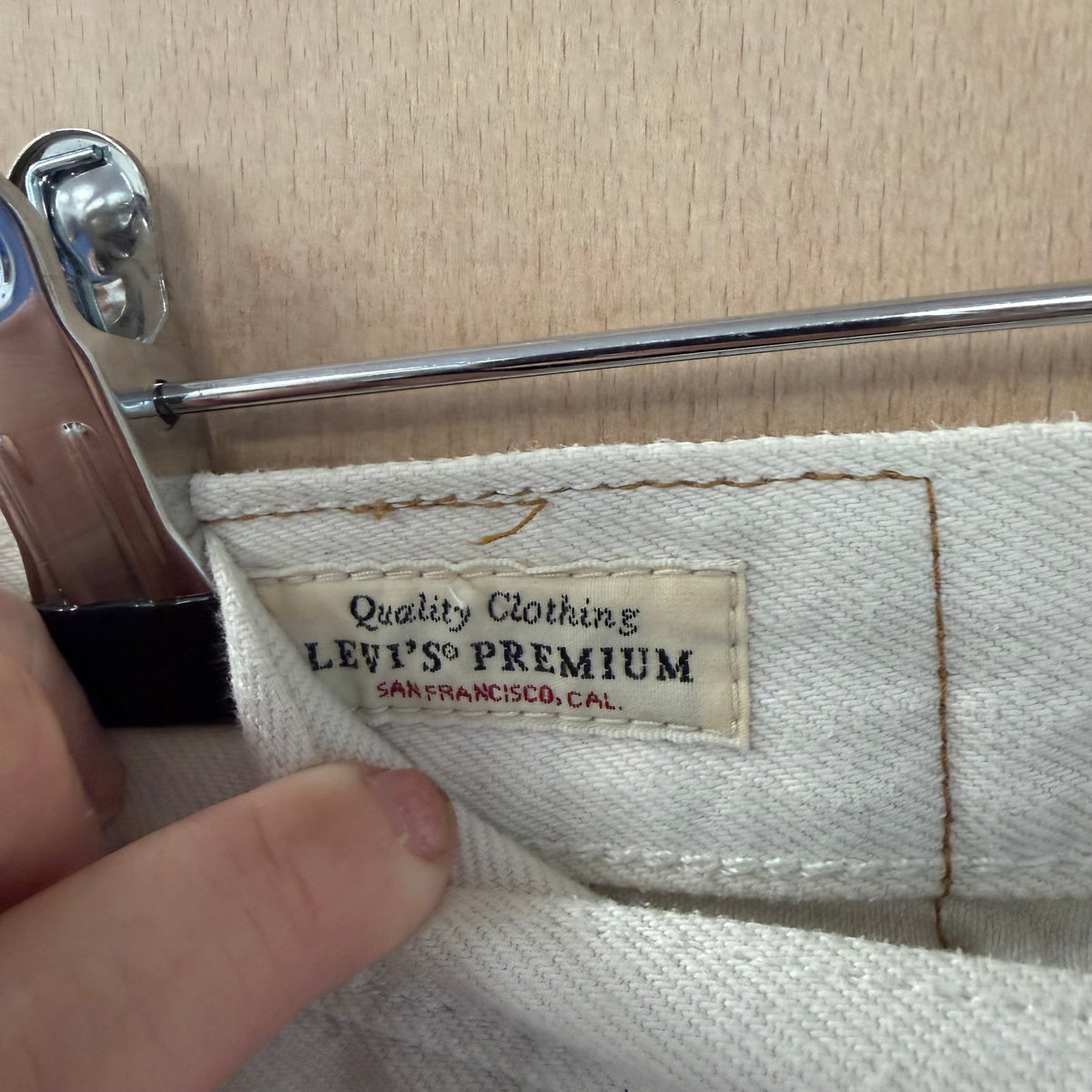 Levi's 501 jeans 5 button white denim
