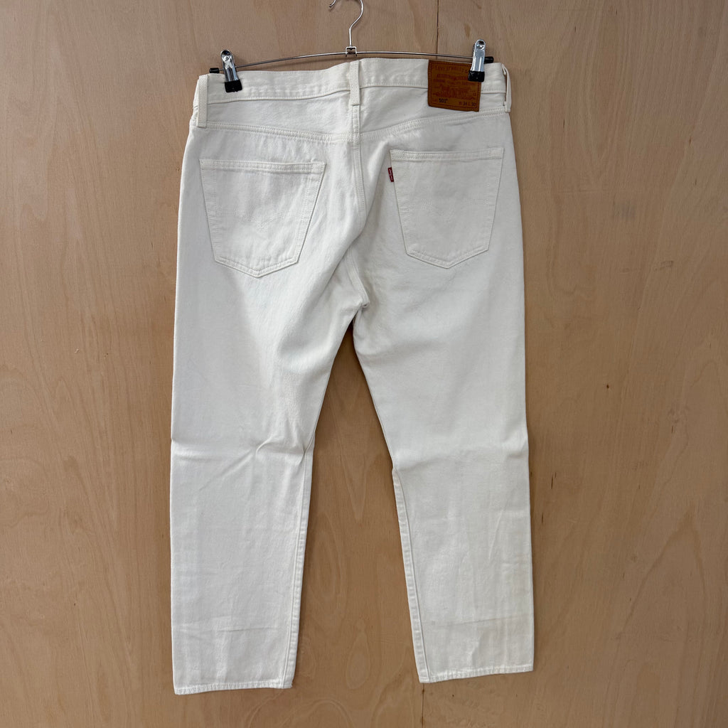 Levi's 501 jeans 5 button white denim