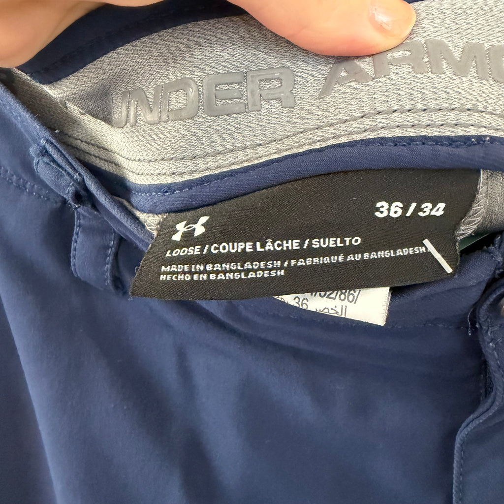 Under armour men's sport golf trousers navy blue size 36/34