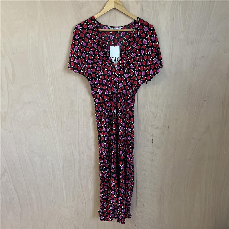Zara floral midi dress size medium