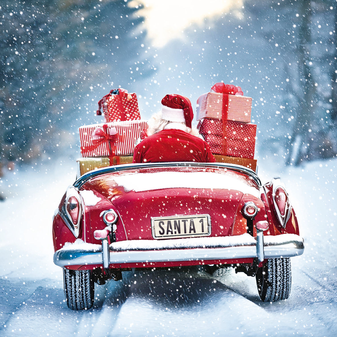 Speedy santa 10 pack christmas cards