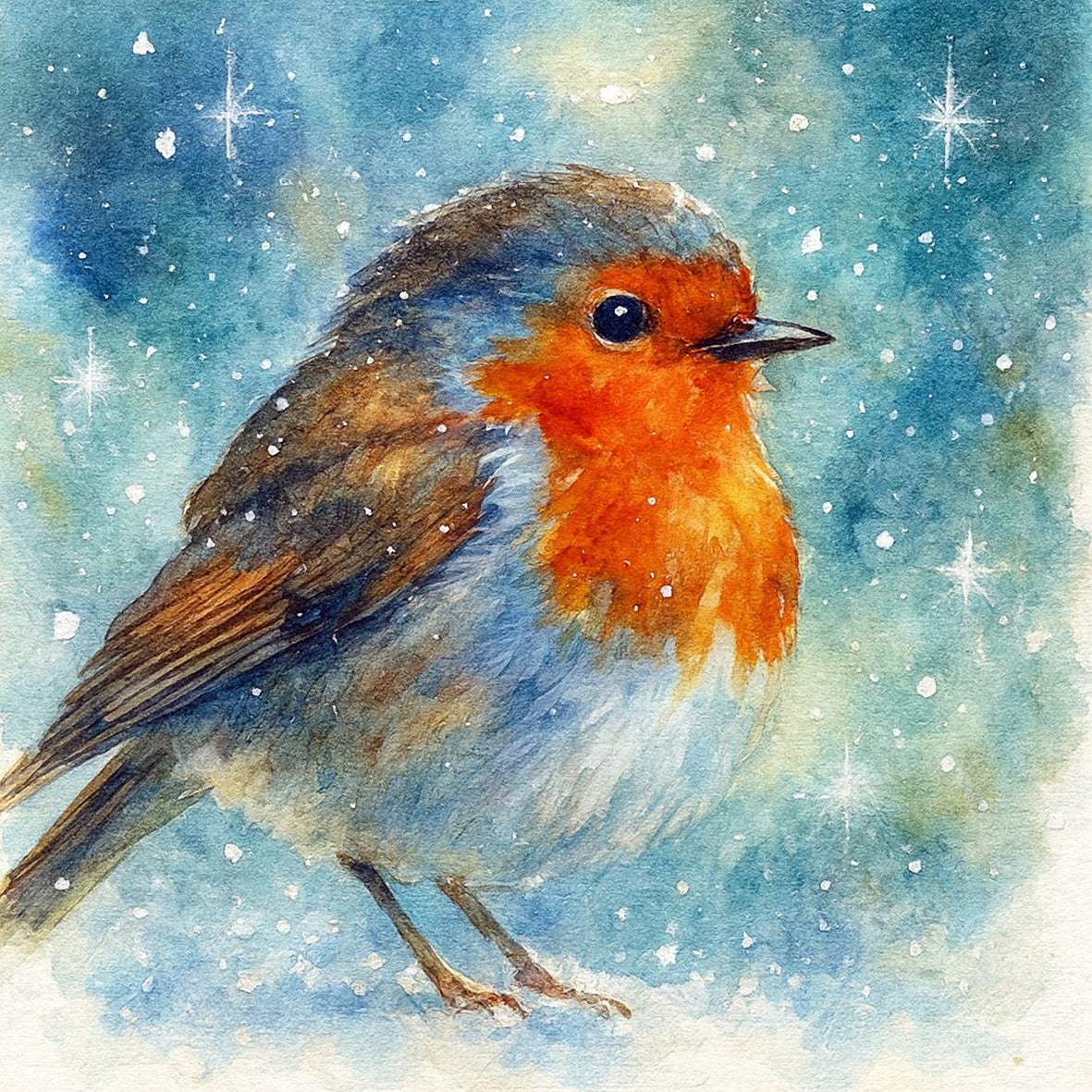 Sparkle robin 10 pack christmas cards