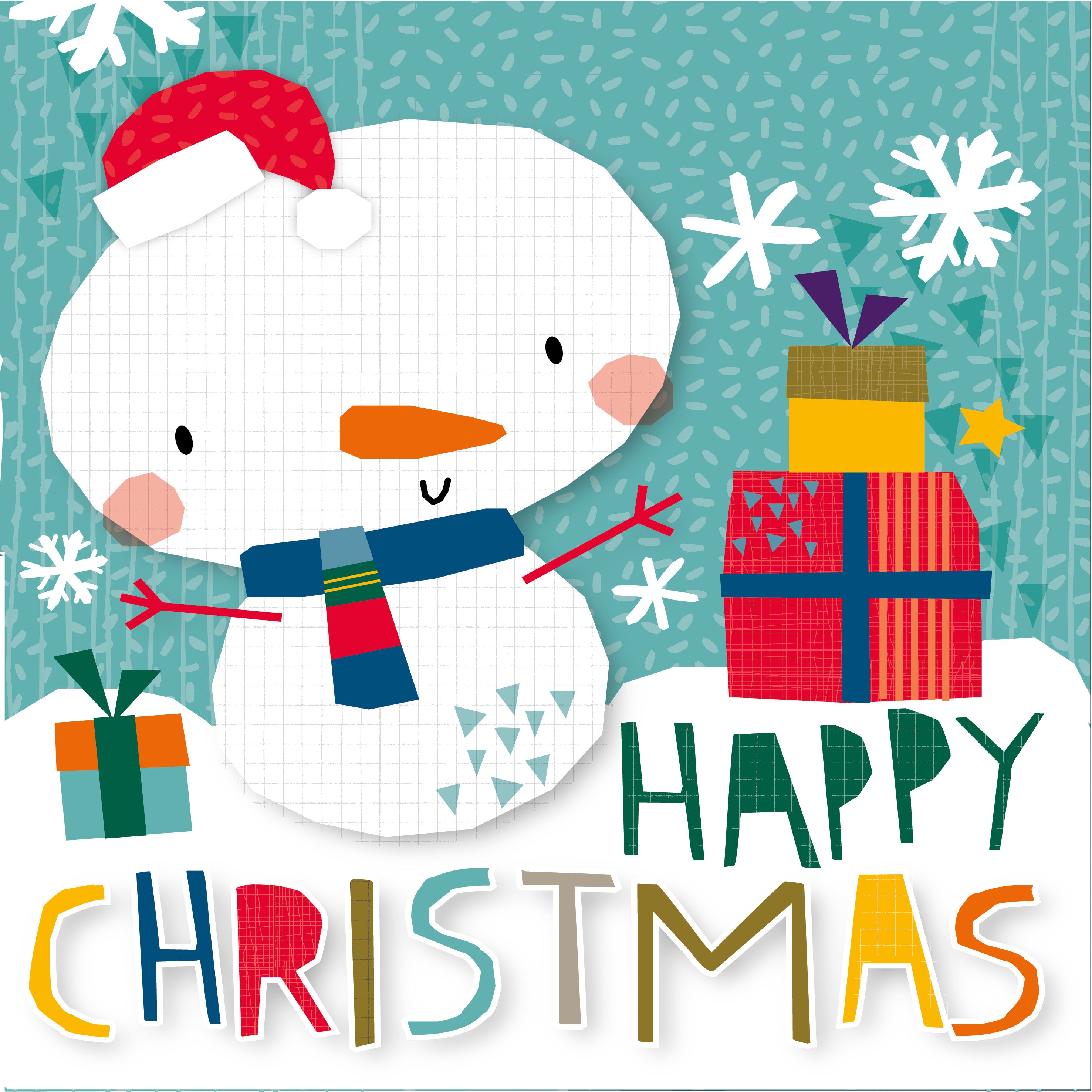 Cut out santa / cut out snowman kids twin 20 pack christmas cards