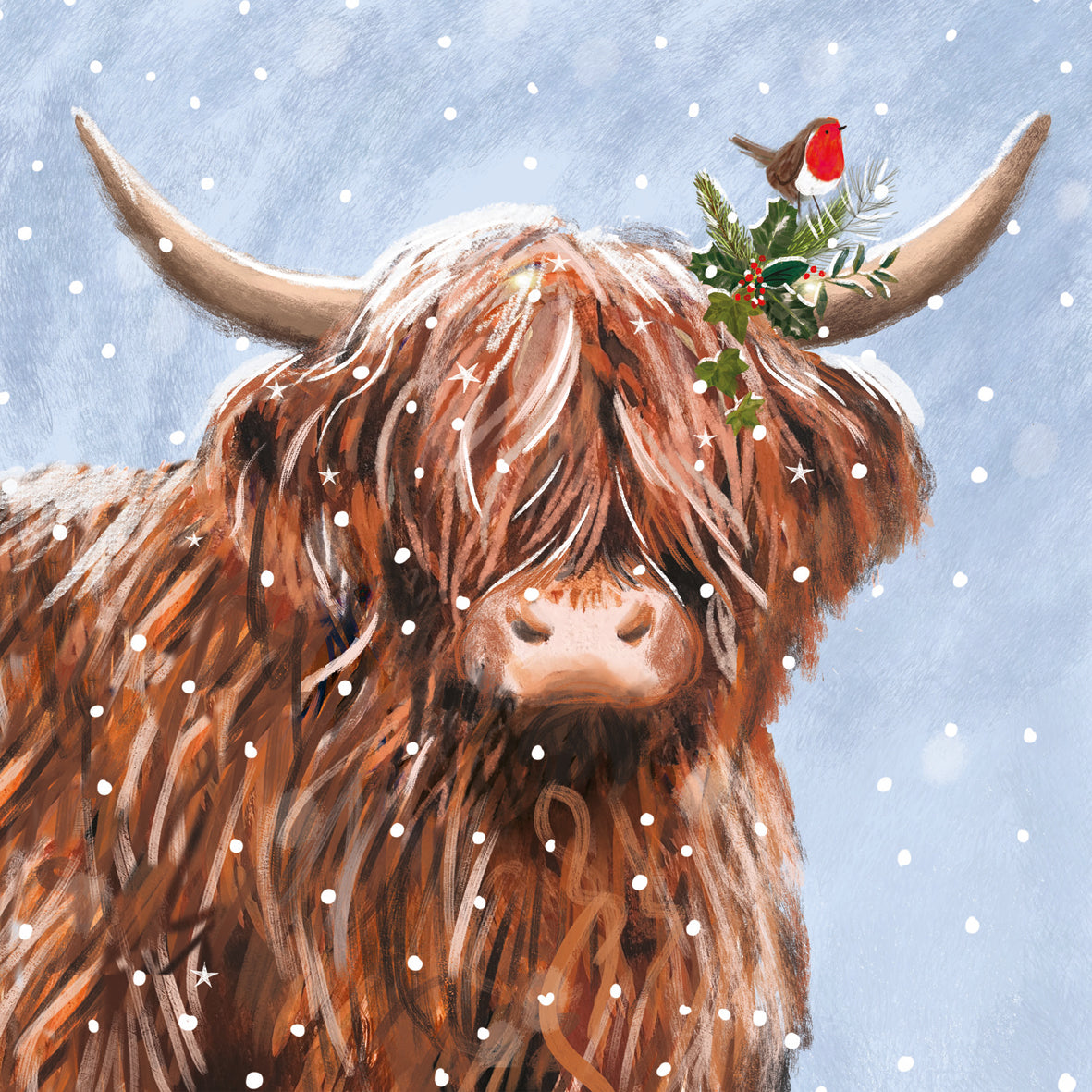 Highland winter 10 pack christmas cards