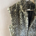 Cadari leopard print gilet size small