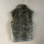 Cadari leopard print gilet size small