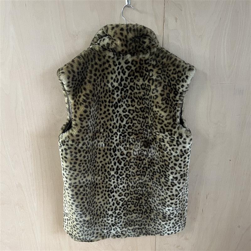 Cadari leopard print gilet size small