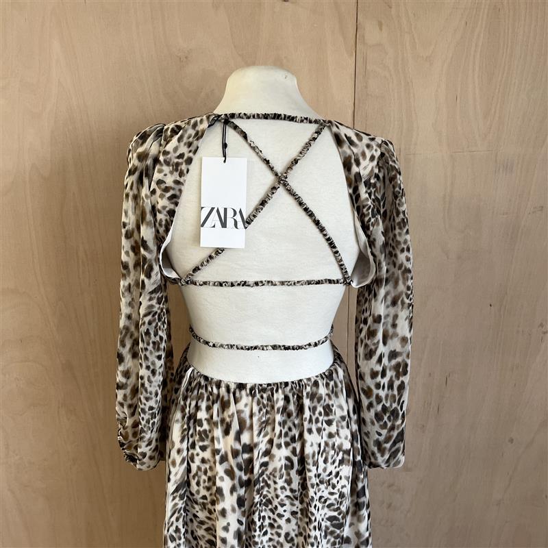 Brand New Zara Animal Print Backless Dress