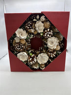 Christmas wreath white boxed