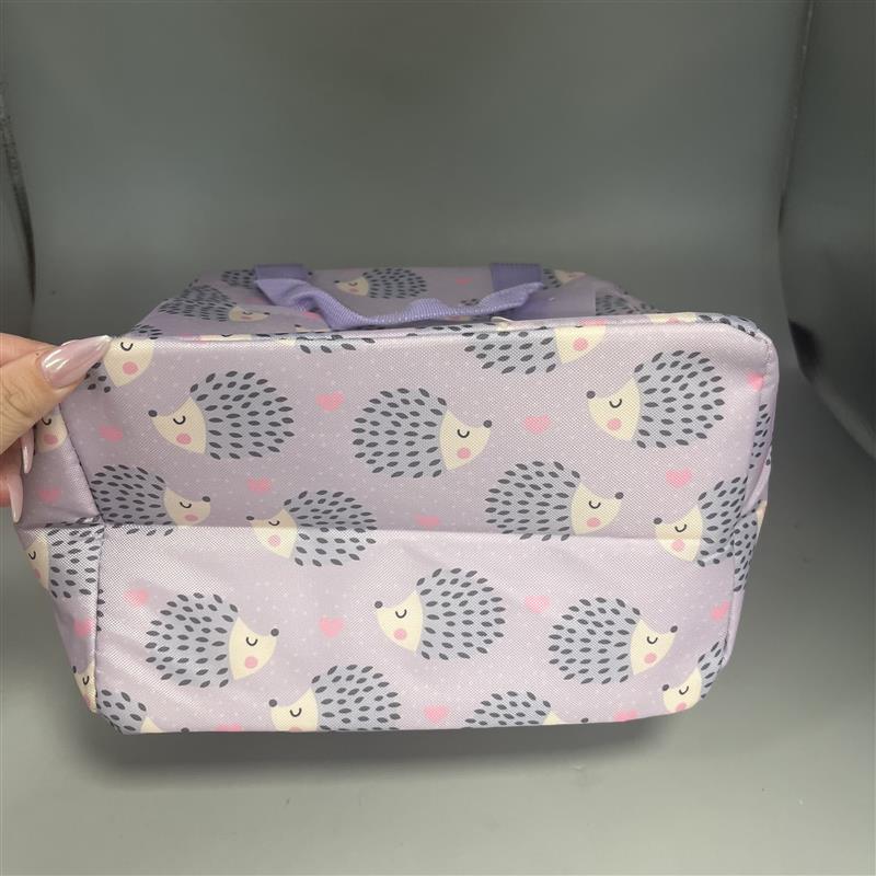 Hedgehog lilac lunch bag