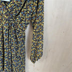 Zara yellow floral skater dress