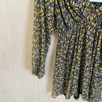 Zara yellow floral skater dress