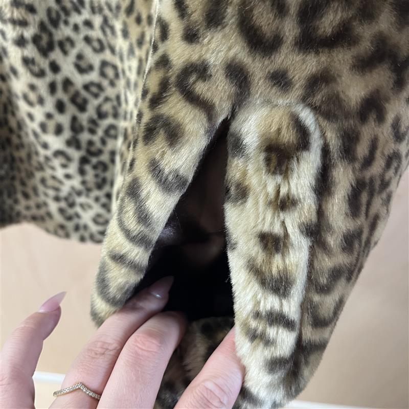 Cadari leopard print gilet size small