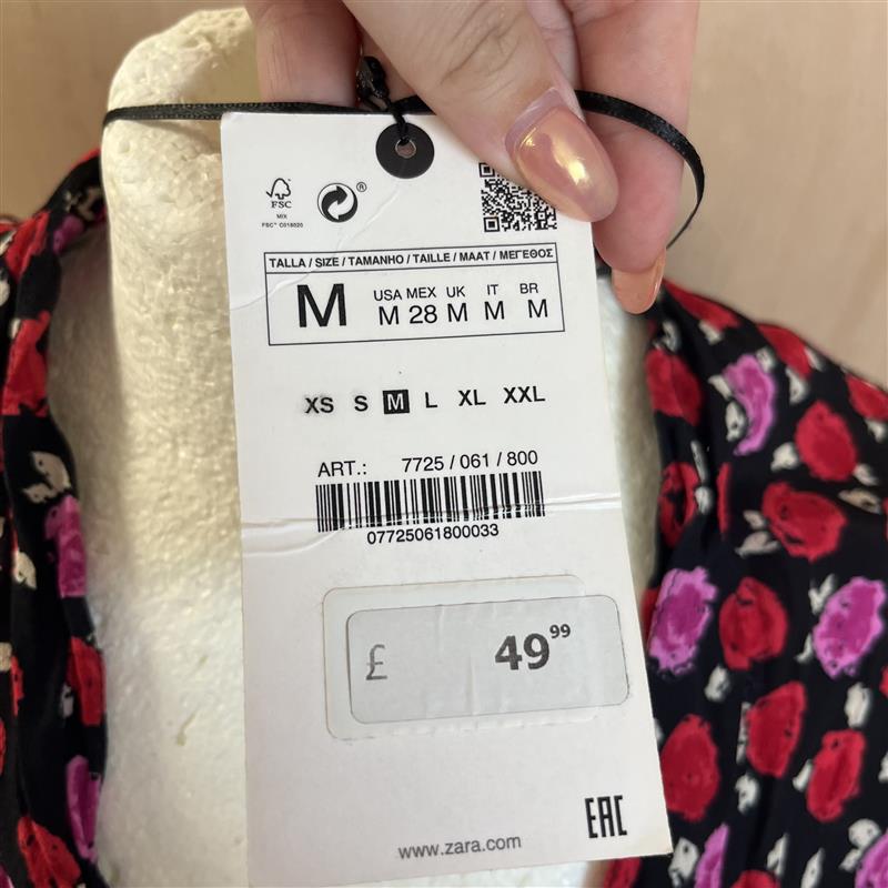 Zara floral midi dress size medium