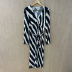 Never fully dressed blue and white midi dress size 16