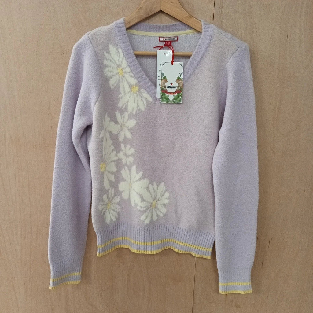 Joe browns knitted lilac floral jumper size 10