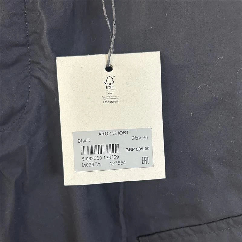 All saints black ardy shorts size 30 brand new