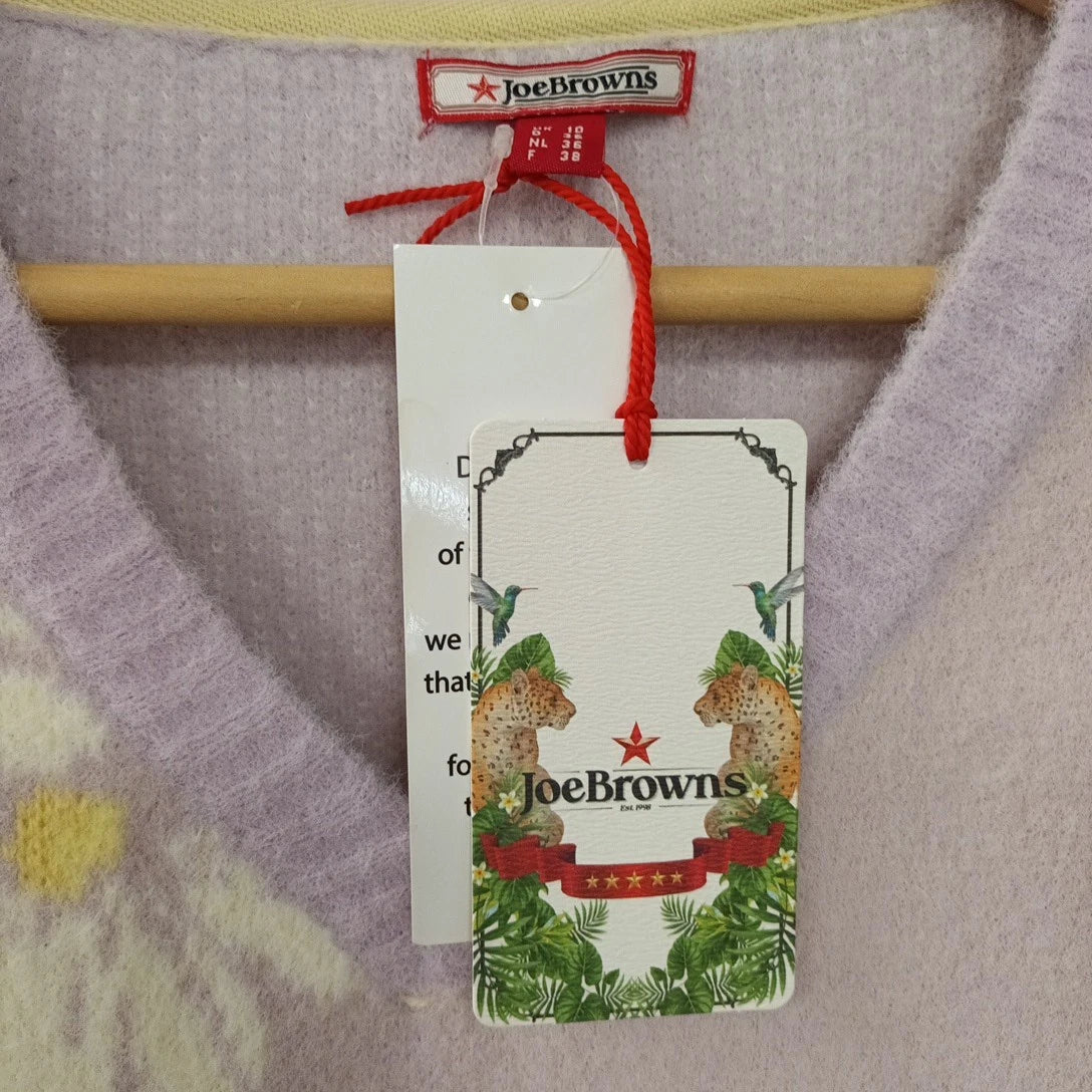 Joe browns knitted lilac floral jumper size 10