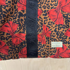 Betsy johnson large cheetah print/red bow weekend bag