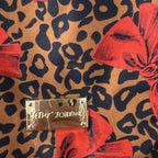 Betsy johnson large cheetah print/red bow weekend bag