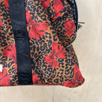 Betsy johnson large cheetah print/red bow weekend bag