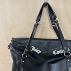 Juicy couture black faux leather designer handbag