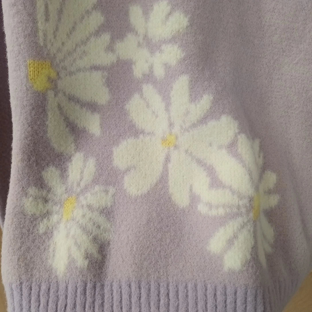 Joe browns knitted lilac floral jumper size 10