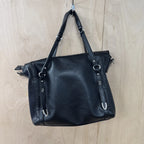 Juicy couture black faux leather designer handbag