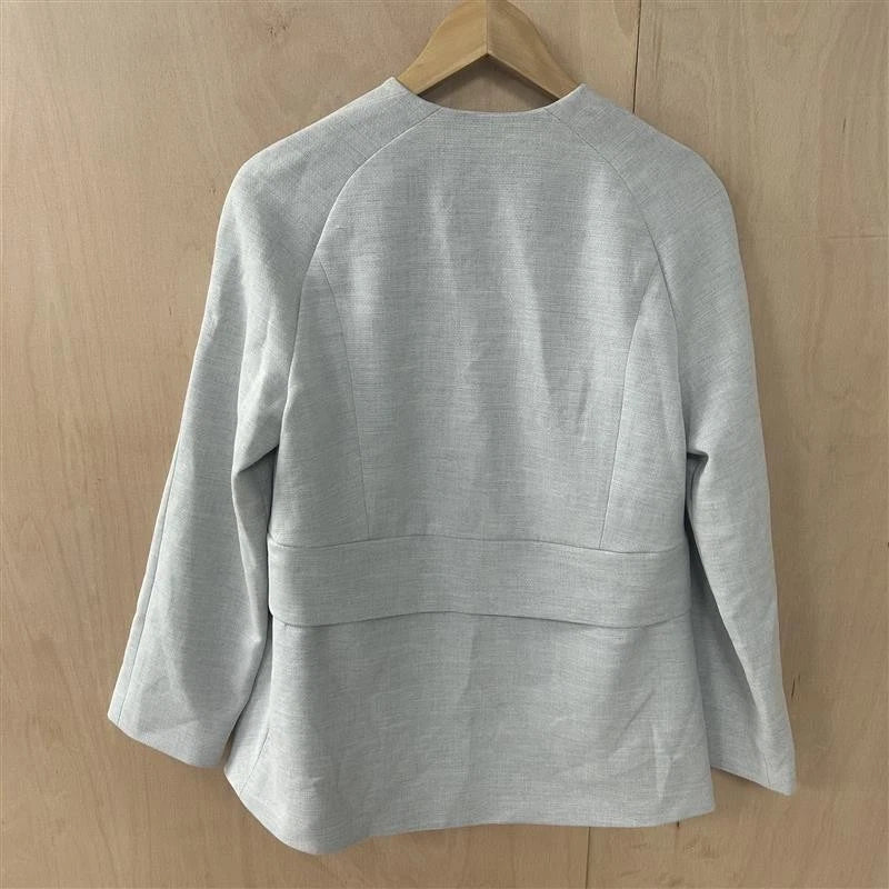French connection grey classic zip blazer size 8UK new