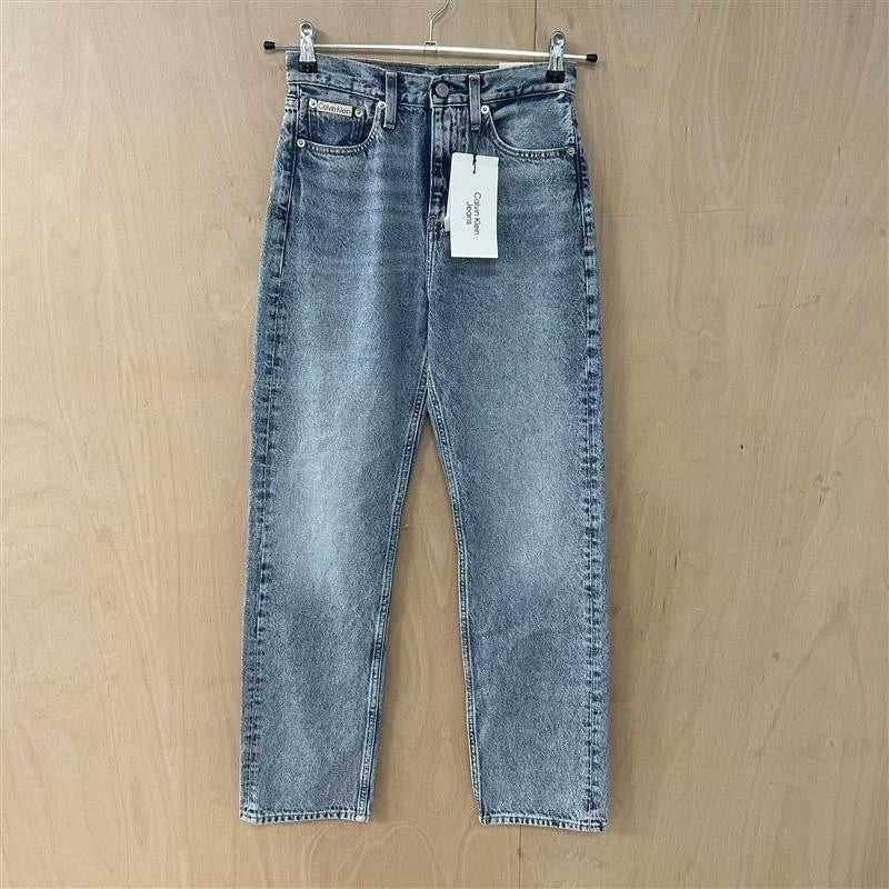 Calvin klein high rise straight light wash denim jeans W25 brand new