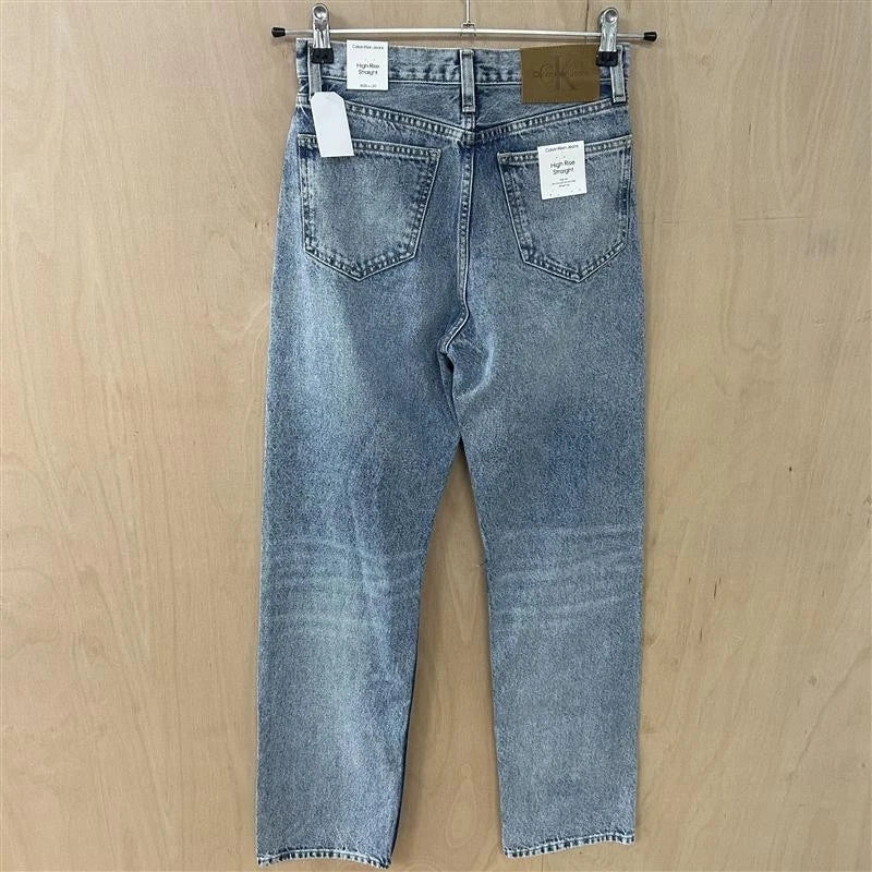 Calvin klein high rise straight light wash denim jeans W25 brand new